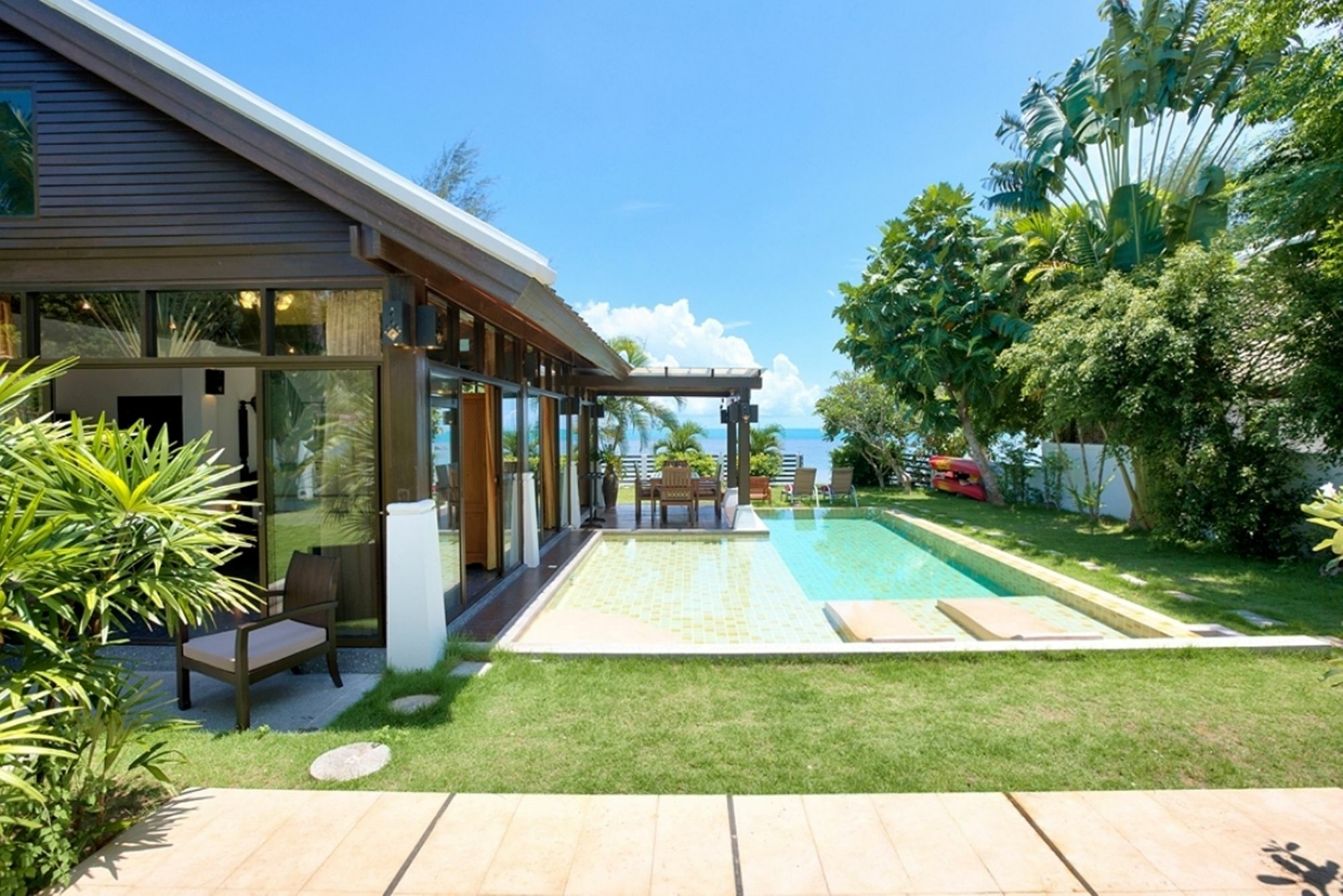 Emerald Sands - Beach Front 4 Bed Pool Villa Koh Samui Luaran gambar